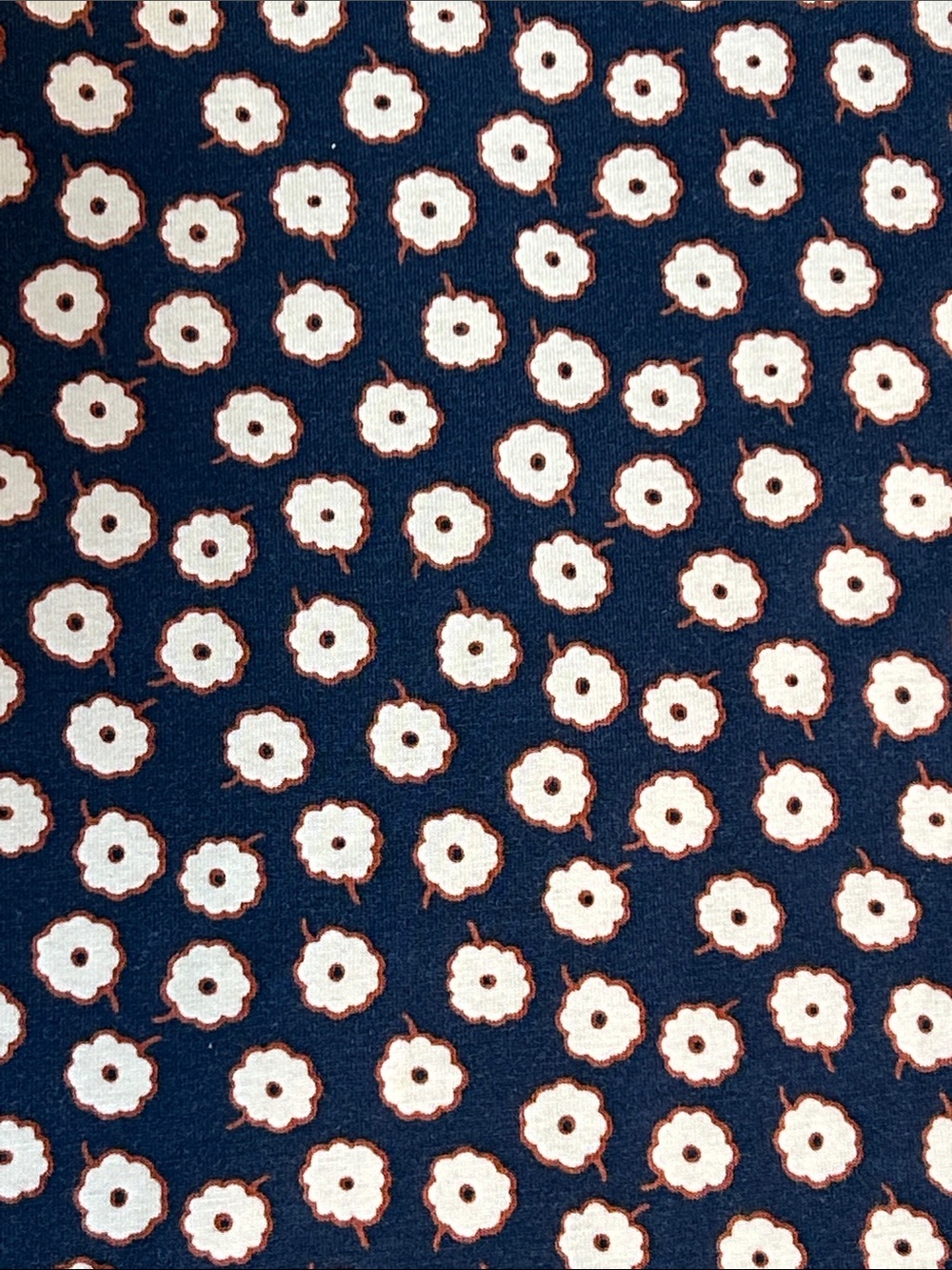 Boden Selena Jersey Knit Dress Size US 8 R Floral Navy Keyhole Neck Peplum Hem - Picture 8 of 16